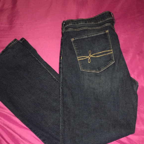 Denizen Levis Modern Bootcut mid rise dark blue jeans - Picture 4 of 4